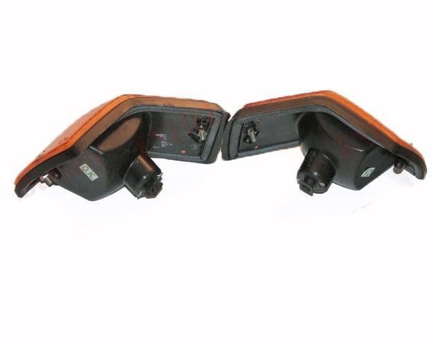 Vespa Indicator Blinker Set, Front and Rear, Amber Black, for PX 80 200 PE Lusso T5 Stella