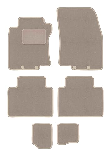 Tapis auto en velours beige sur mesure antidérapant Nissan X-Trail III FL