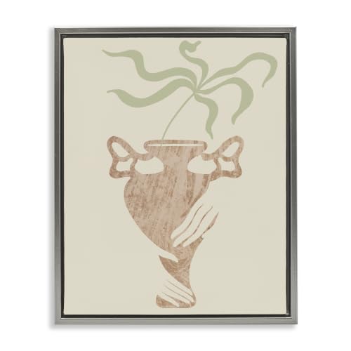 Boho Botanical Hands Vase, 16 x 20 Inch Canvas in Floater Frame