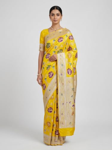 NZARI gold banarasi silk saree – image 2