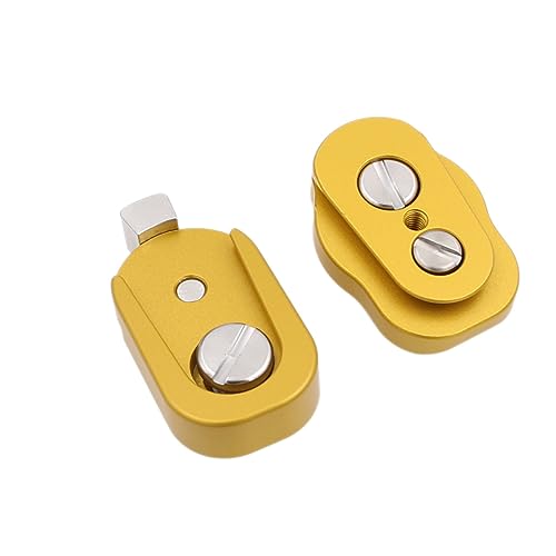 HangTon Support de plaque de verrouillage à dégagement rapide pour moniteur d'appareil photo ARRI RED sans fil avec vis 3/8" 1/4 (jaune) – vue 2