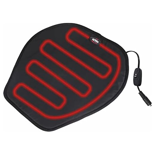 GEARS Electric Heated Seat Pad for Motorcycle, Snowmobile, and ATV with Universal Fit | Connect to Powersport Vehicle while Riding or Portable Battery when not Riding