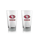 Duck House NFL Pint-Gläser-Set, Unisex, Pint Glass Set, klar, 16 OZ/EA