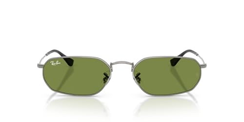 Ray-Ban RB3947 Oval Sunglasses, Gunmetal/Green, 57 mm