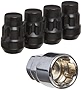 12X1.5 Bulge Acorn 1.38' Lock Set Black