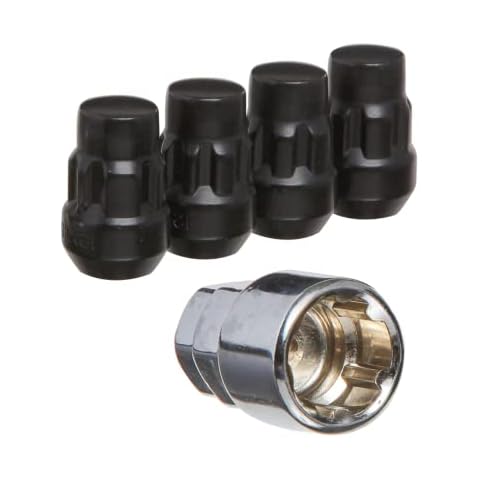 12X1.5 Bulge Acorn 1.38" Lock Set Black Cover