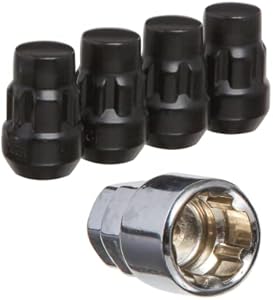 12X1.5 Bulge Acorn 1.38" Lock Set Black
