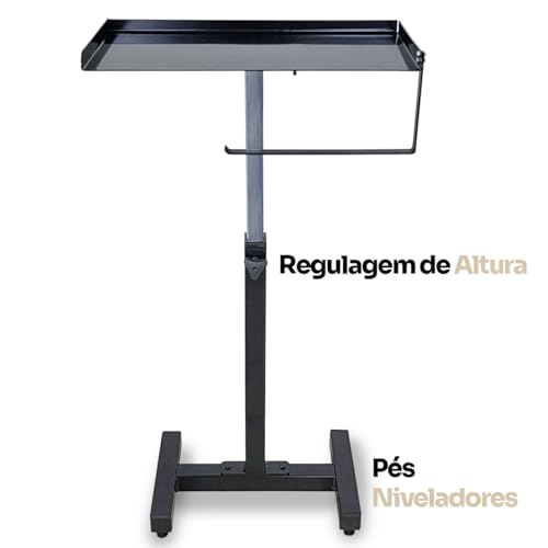 Mesa Bancada Auxiliar Tatuador Portátil c/Suporte Papel