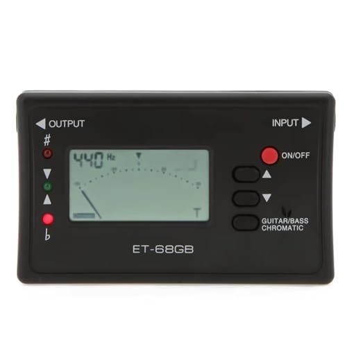 GREOHNMPAW ET-68GB Afinador Digital LED para Bajo, Ukelele, Violín, Accesorios para Instrumentos de Sonido, Guitarras, Afinador Cromático,