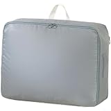 Oxford Cloth Travel Storage Bag with Double-Layer Compression Packing Cube and Dual Zipper Closure for Clothes and Luggage Organisation, Space Saving Holiday Suitcase Organizer (Gray, Large Size)