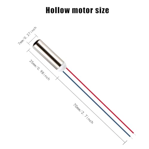 6pcs DC Coreless Vibration Motor 7x25mm Micro Vibration Motor 1-6V 8000-20000RPM for Electronic Vibration Equipment and DIY Projects