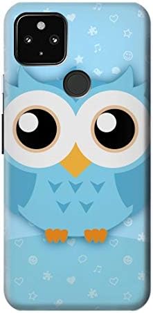 R3029 Cute Blue Owl Case Cover for Google Pixel 4a 5G