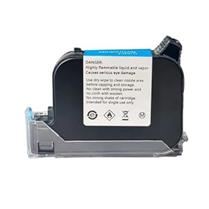 Générique Compatible for IUT, Cartouche d'encre à solvant écologique à séchage Rapide de 12,7 mm for imprimante à Jet d'encre Thermique Portable