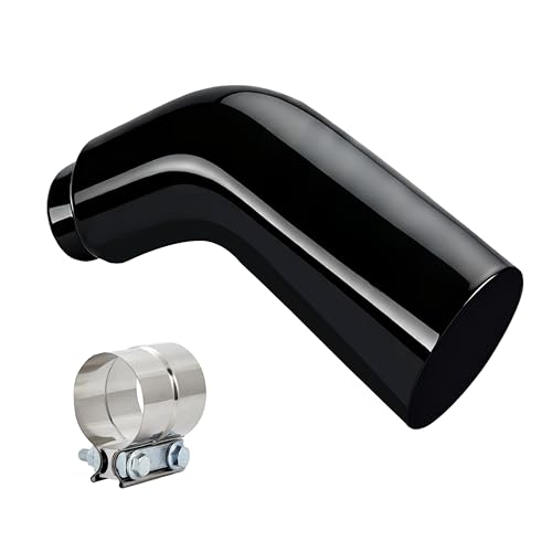 Universal 5" to 8" Exhaust Elbow Pipe with Steel Clamp - Silver Chrome or Black Painted for Car, Truck & Diesel by WENSHUAINIU - Used condition - US$161.49
