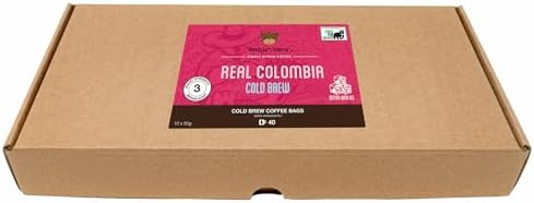 Cold Brew Coffee 500g - Colombia - 10 x 50g Single Serve Ground C...