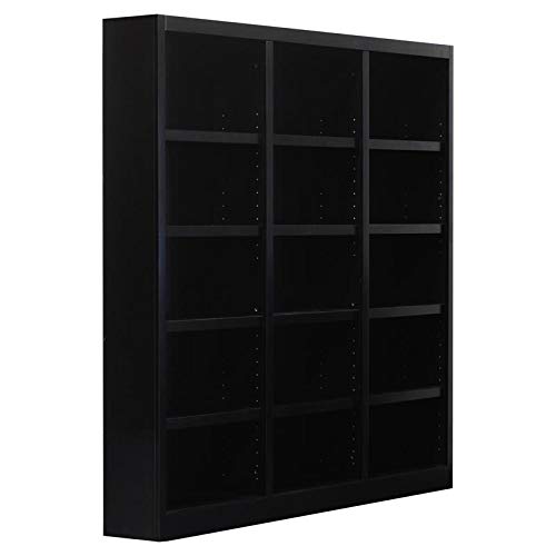 Bowery Hill 72" Tall 15-Shelf Triple Wide Wood Library Bookcase Storage With Adjustable Shelves For Home, Office, Laundry, Bedroom, Kitchen And Garage, In Espresso #TOP9