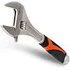 Kendo Roller Fork Wrench - 300 mm-Max. 40 mm Mouth Width - English Tool with 2 Components Handle - Adjustable Wrench with Angled Head