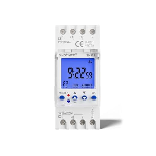 SINOTIMER Digitaler 2 Kanal Zeitschaltuhr mit LCD Display, Wochenzeitschaltuhr für Hutschiene zum Einbau, Wöchentlich Programmierbar Relais Zeitschalter DIN-Schienenmontage