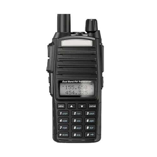 WESLNN Talkie-walkie UV 82, Véritable Communicateur Radio Amateur 5W 8W, Double PTT, Longue Portée, 2 Voies, Station De Radio Amateur FM Portable(8w-Black)
