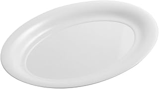 Oval Serving Tray - White, Plastic, Case Pack of 24 - Buffets, Catering, Parties, Everyday Use