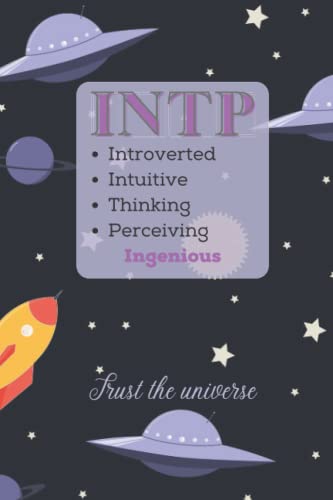 Notebook for INTP, MBTI Personality type with art cover, blank lined notebook: A5 size 6 x 9 inch; 15.24 x 22.86 cm , 100 white blank lined pages
