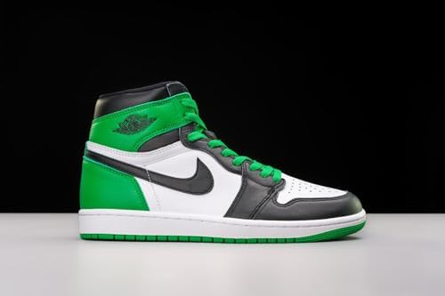 white black and green jordans
