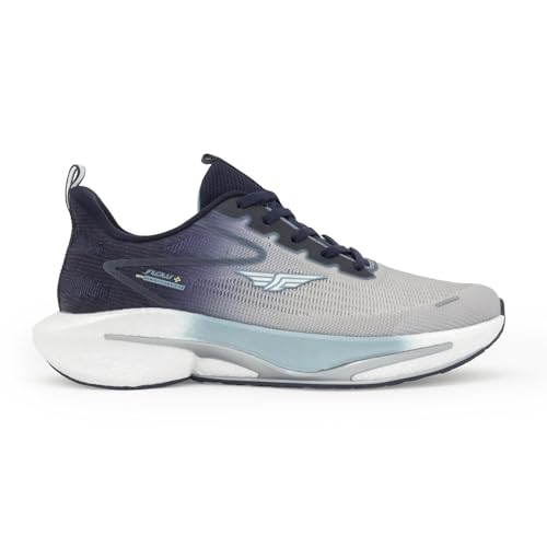 Image of Red Tape Men's Sneakers Grey Blue Jacquard Mesh Round Lace-Up