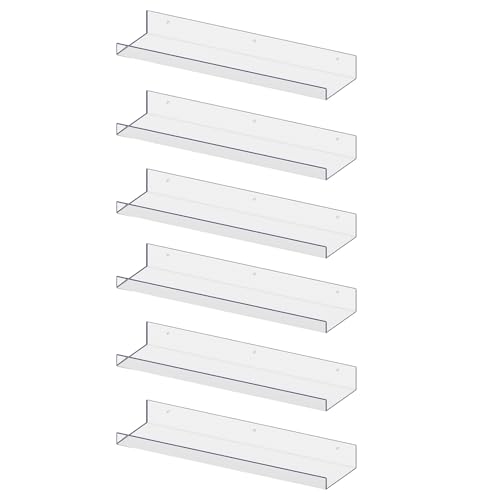 Save on RLAVBL 6 Pack Acrylic Floating Shelves with Code QZDU4IMP