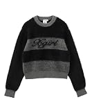 [エックスガール] シャギーコンパクトニットトップ SHAGGY COMPACT KNIT TOP 105254015004 BLACK ONE SIZE