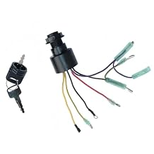 87-17009A5 Boat Ignition Switch with Push to Choke & Keys, 3 Position Off-Run-Start 6 Wire, Compatible with Mercury Mariner Outboard Motor 87-17009A2 Replaces Sierra MP41070