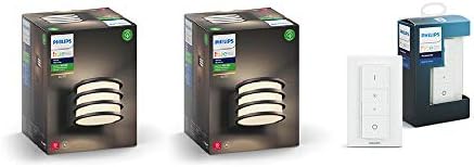Philips Hue Lucca White LED Smart Outdoor Pedestal Light, For Garden and Patio. Works with Alexa, Google Assistant and Apple HomeKit, Pack of 1