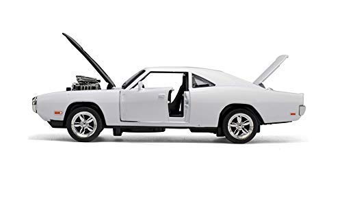 Image of Alloy Car Model Diecasts Metal Toy with Sound /Light /Pull-Back Off-Road Vehicles Car Model Collection Kids Toys Gift Multicolor Pack of 1 (1:32 Dodge Charger White)