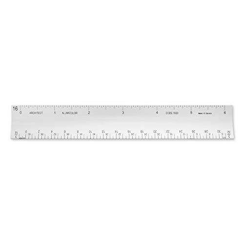 Image of Alumicolor 6-inch Aluminum Architect Hollow Scale for School, Office, Art and Drafting, 6IN, Silver