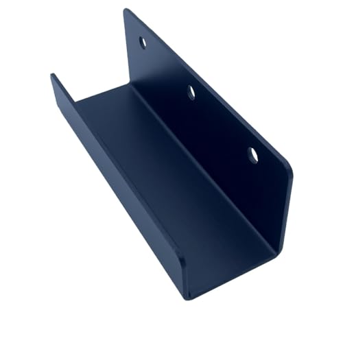 Image of 4 PCS Black Steel Wall Tile Bracket, Ladder Hanger for Wall Mount, U Bracket, Billboard Hook, Thickness 2 mm, Slot Width 38mm