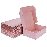 MEBRUDY 12x9x4 Inches Shipping Boxes Pack of 20, Pink Corrugated Cardboard Box for Mailing Packing L