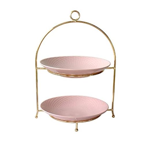 Fruktbricka förvaringsbox, godis, liten mat, frukt tallrikar tallrik dubbel frukt, keramisk bricka efterrättsbricka metallfäste med handtag västerländsk restaurang display stativ kakstativ fyra färger rätter för banketter