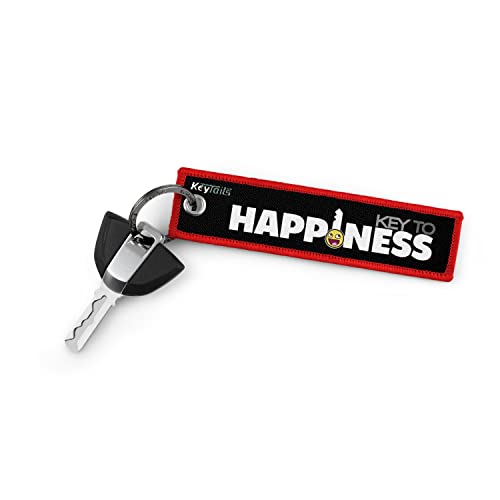 Keytails Keychains, Premium Quality Key Tag For Motorcycle, Car, Scooter, Atv, Utv [Key To Happiness] #TOP4