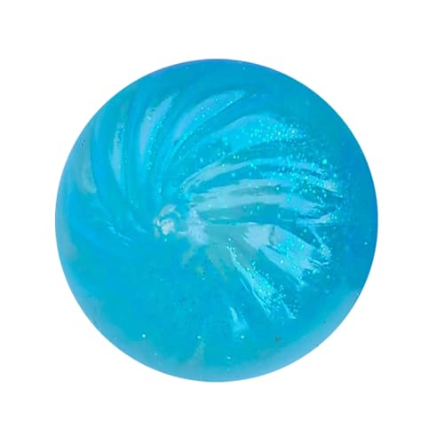 feneihe Glitter Dumpling Squeeze Toy - Nee Doh Nice Cube & Fuzz Ball Style Stress Relief Fidget - Butter Soft Dough Ball Mystery Dumplings for Kids and Adults - Sensory Dumpling Toy Blue