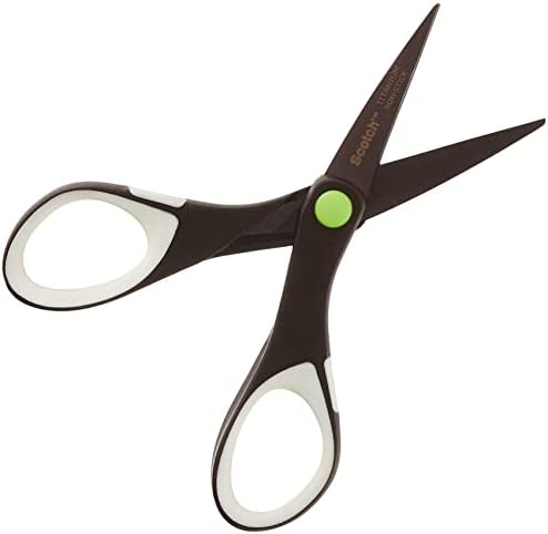 3M Scotch Precision Ultra Edge Titanium Non-Stick Scissors, Multi-Colour, 1.27 x 6.68 x 20.62 cm