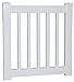 10" to 34" Wide x 36" High White Vinyl Picket Gate - Deck - Porch - Garden Gate