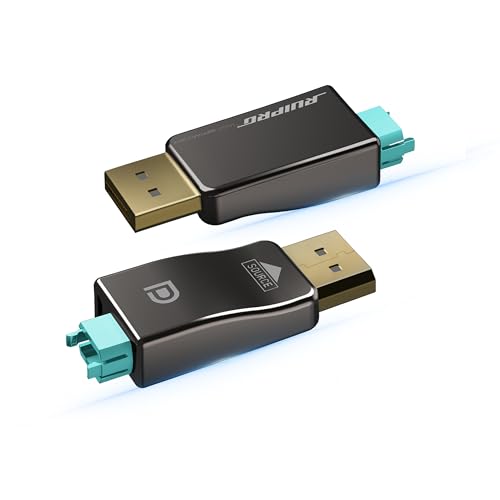 Image of RUIPRO Detachable DisplayPort Optical Interface Module, DP 1.4, 8K@60Hz / 4K@144Hz MPO Female to Female Full Fiber Optic Cable