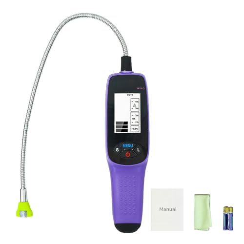 EBTOOLS Testeur de Liquide de Frein élevé avec écran LCD pour DOT3, DOT4, DOT5. - Outil de Diagnostic économe en énergie avec Sonde Flexible