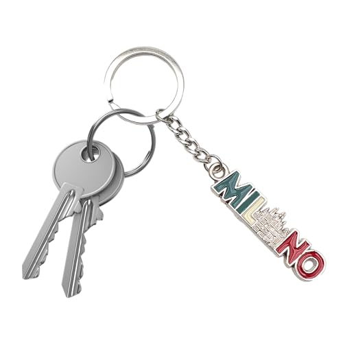 Leddy Living Porte-clés Milano en métal – Cathédrale avec drapeau italien – Souvenir célébratif pour les amoureux des voyages et de la culture – Accessoire élégant et durable pour la maison, la – vue 4