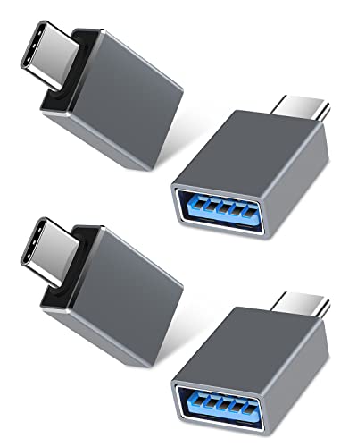 Adaptador USB C a USB de carga rápida de 60 W, convertidor USB-A hembra a tipo C macho para MacBook Pro/Air, Pixelbook, iPhone, iPad, Galaxy Thunderbolt 3 a USB 3.0 OTG adaptador para lector de