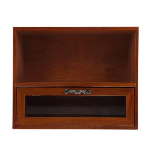 Boîte de rangement à tiroirs en bois et acrylique pour petits objets