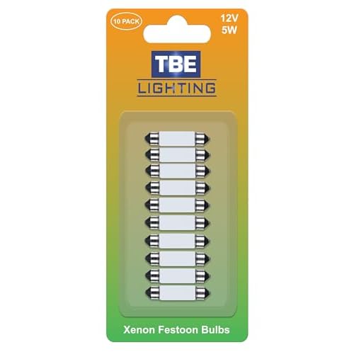 TBE Lighting Replacement Festoon Bulbs, PACK OF 10 Xenon lights for Undercabinets…