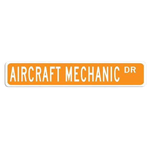 Wodevor Aircraft Mechanic, Aircraft Mechanic Gift, Aircraft Mechanic Sign, Aircraft Mechanic Office Decor, Gift for Aircraft Mechanic, Custom Street Sign, Quality Metal Sign 3x18 Inch