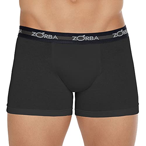 kit c/ 2 Cuecas Zorba Boxer Max 702 Branco/Preto - M