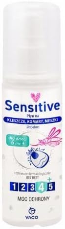 VACO Sensitive Płyn na kleszcze/komary/meszki 80m