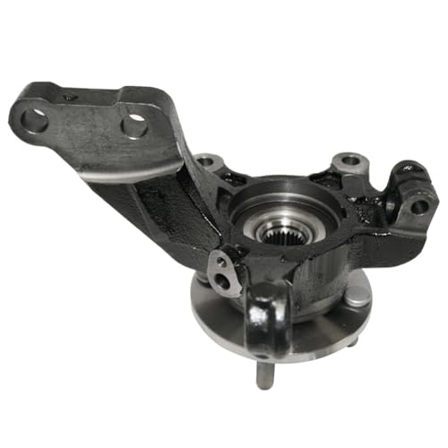 Image of Detroit Axle - Front Left Steering Knuckle Wheel Bearing Hub for 2013-2019 Nissan Versa Note, Driver Side Steering Knuckle Wheel Bearing Hub Assembly 2014 2015 2016 2017 2018 Replacement